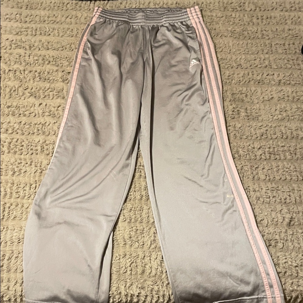 Adidas women Joggers in Gray with Pink Accents
